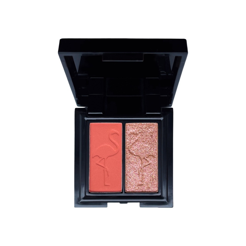 Shaina B. Miami B. Free Eyeshadow Duo Glittery Pink Vibrant Coral NWT